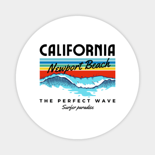 Retro Newport Beach California Magnet